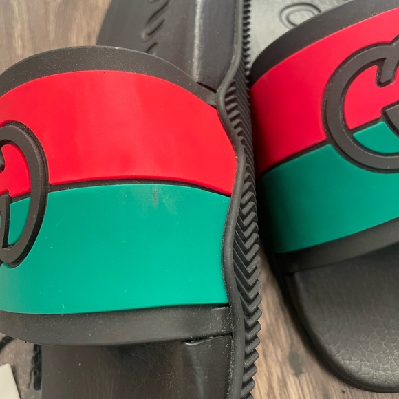 Gucci slides “GG Interlock Black-Red-Green” Women’s 38 - Picture 6 of 8